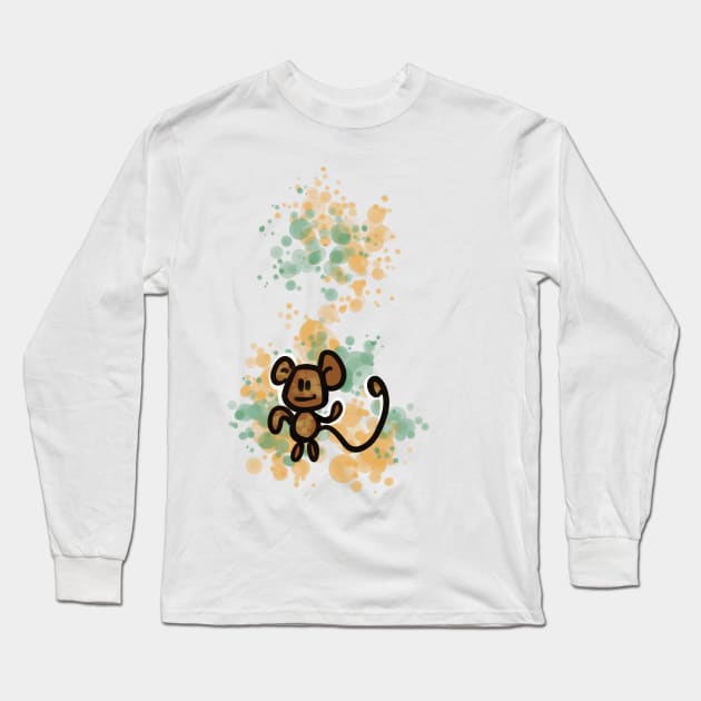 Monkey Long Sleeve T-Shirt by ArryDesign